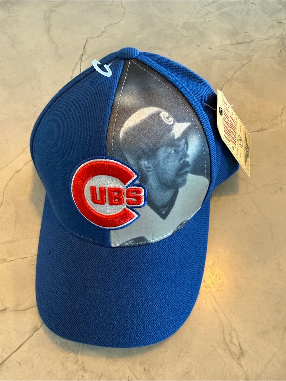Chicago Cubs Blue Baseball Hat with Player Graphic Patch (Andre Dawson)